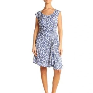 Leifnotes Anthropologie Blue Bird Print Dress Women’s Size Medium